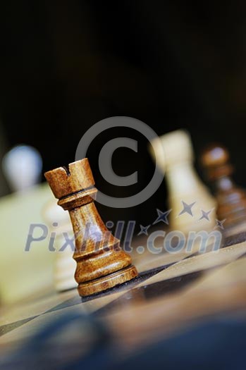 chess figures arranged on chess table closeup chess figures arranged on chess table closeup