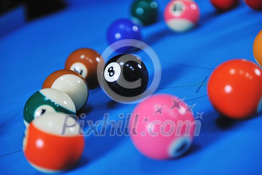 young pro billiard player finding best solution and right angle at billard or snooker pool sport game young pro billiard player finding best solution and right angle at billard or snooker pool sport game