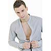 young man fashion isolated on white