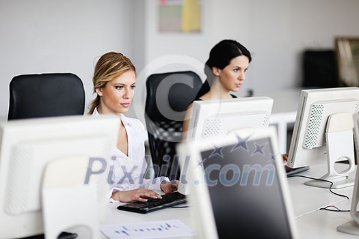 business people group with headphones giving support in help desk office to customers, manager giving training and education instructions business people group with headphones giving support in help desk office to customers, manager giving training and education instructions