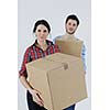 happy Young couple moving in new house