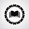 book symbol  on white background 