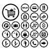 shopping mall vector icons set 