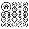 home and technology vector icon set for website  