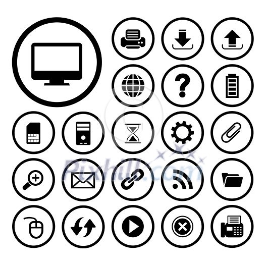 computer and technology vector icon set computer and technology vector icon set