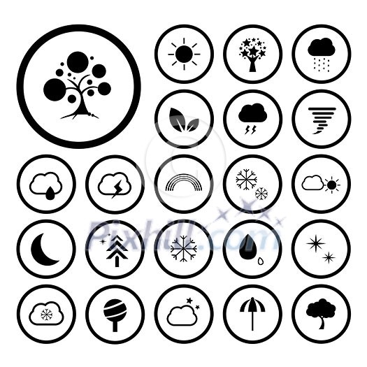 vector basic icon set for weather vector basic icon set for weather
