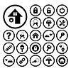 home key and car key vector symbol  