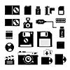 vector computer and storage icons set 