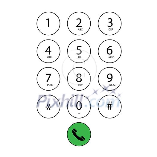 vector flat keypad for phone vector flat keypad for phone