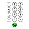 vector flat keypad for phone 