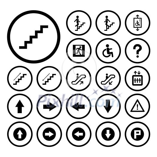 staircase symbol on white background staircase symbol on white background