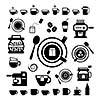 cup and coffee vector icon set  