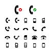 vector basic  phone icon set  