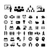 Business teamwork icon set on white background 