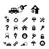 home key and car key vector symbol  