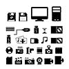 vector computer and storage icons set 