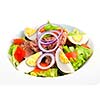 fresh organic eco vegetable salad,close-up isolated on white