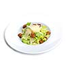 fresh organic eco vegetable salad,close-up isolated on white