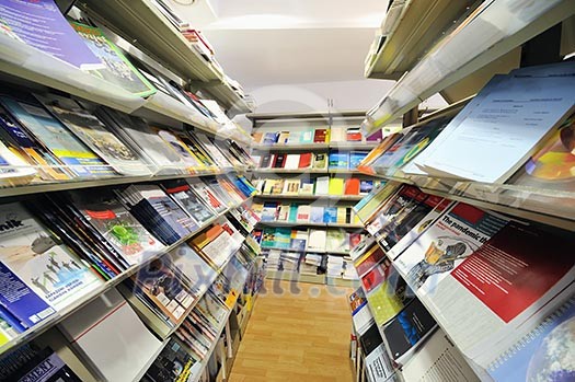book and magazines in modern library at university book and magazines in modern library at university
