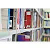 book and magazines in modern library at university