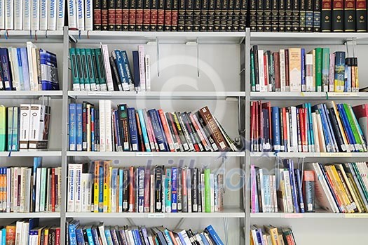 book and magazines in modern library at university book and magazines in modern library at university