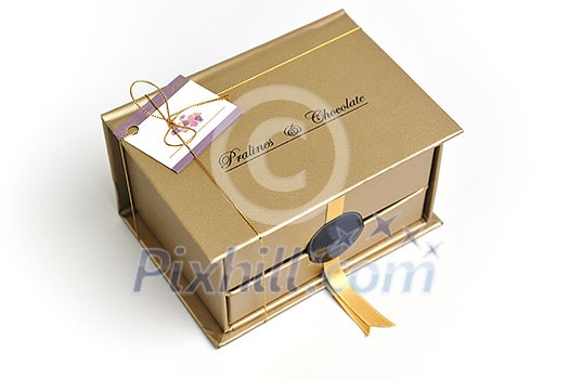 chocolate and praline luxury box with candy and sweets chocolate and praline luxury box with candy and sweets