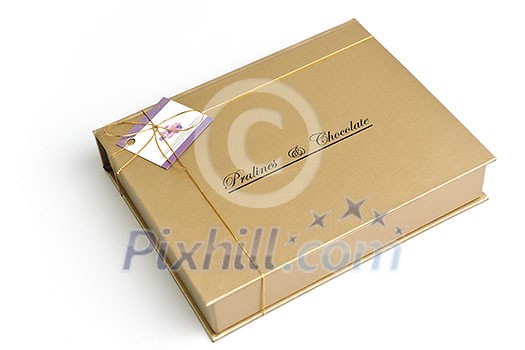 chocolate and praline luxury box with candy and sweets chocolate and praline luxury box with candy and sweets