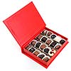 luxury and sweet praline and chocolate decoration food close up