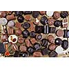 luxury and sweet praline and chocolate decoration food close up