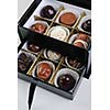 luxury and sweet praline and chocolate decoration food close up