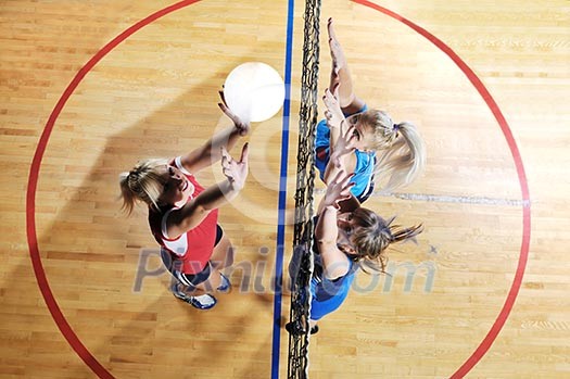 volleyball game sport with group of girls indoor in sport arena volleyball game sport with group of girls indoor in sport arena