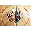 volleyball game sport with group of girls indoor in sport arena