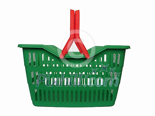 green shopping cart isolated on white background green shopping cart isolated on white background