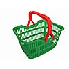 green shopping cart isolated on white background