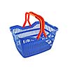 blue shopping basket on white background