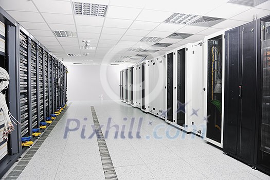 internet network server room with computers racks and digital receiver for digital tv internet network server room with computers racks and digital receiver for digital tv