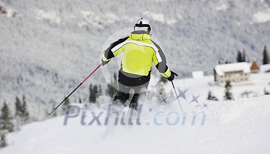 skiers group of+have fun and relaxation on winter mountain skiers group of+have fun and relaxation on winter mountain