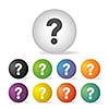 vector question mark button icon set  