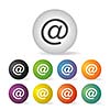 vector mail address button icon set  