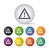 vector exclamation danger sign button set  
