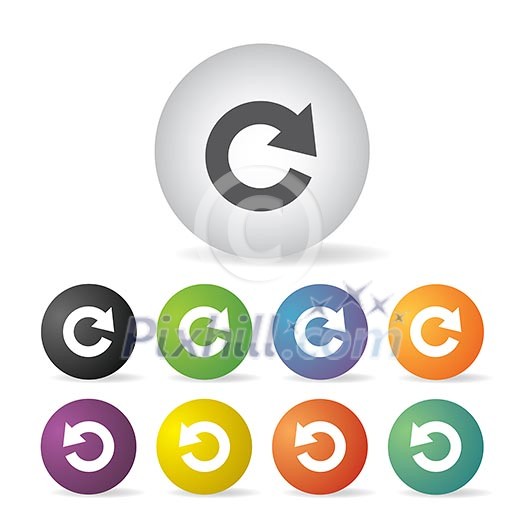 vector redo and undo icon button set vector redo and undo icon button set