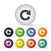 vector redo and undo icon button set  