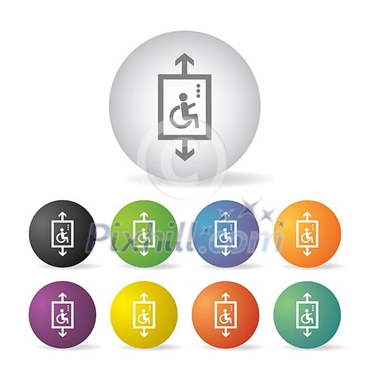 lift for disabled button icon set lift for disabled button icon set