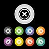vector remove button icon set  