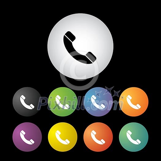 vector phone button icon set vector phone button icon set