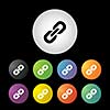 vector link button icon set  