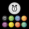 alarm clock button icon set  