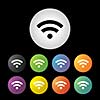 wireless  symbol  button icon set  