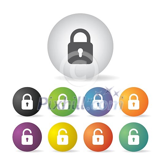 vector lock button icon set vector lock button icon set