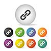 vector link button icon set  